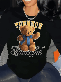 Women's Long Sleeve Hoodless Sweatshirt (Option: Black-S)